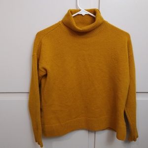 LOFT mustard yellow turtleneck sweater
